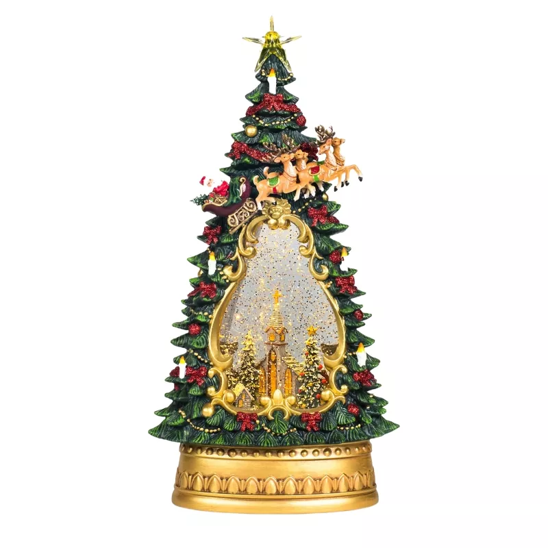 Snow Globe Natal Patung Lantern