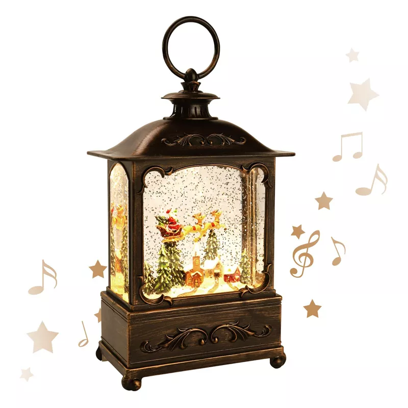 Loro Elk Natal Snow Globe Lantern